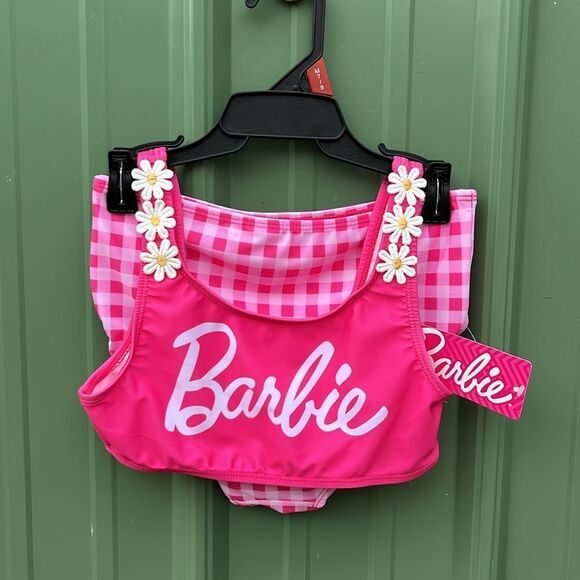 Barbie Girls Bikini Top and Bottoms Swimsuit Set with UPF 50+, 2-Piece, Sizes - Picture 1 of 7